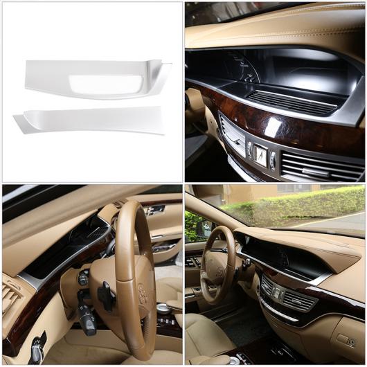 ABS カーボンファイバー ダッシュボード 装飾 パネル カバー トリム ステッカー 適用: メルセデス・ベンツ S クラス W221 2008-2012 インテリア アクセサリー シルバー・カーボン調 AL-PP-2533 AL_4
