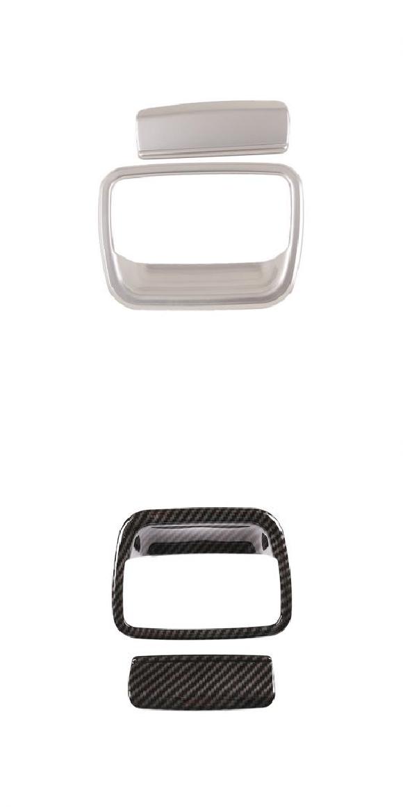 助手席 ストレージ グローブ ボックス ハンドル フレーム トリム カバー ステッカー 2ピース 適用: BMW X1 E84 2011-2015 インテリア アクセサリー シルバー・カーボン調 AL-PP-2647 AL