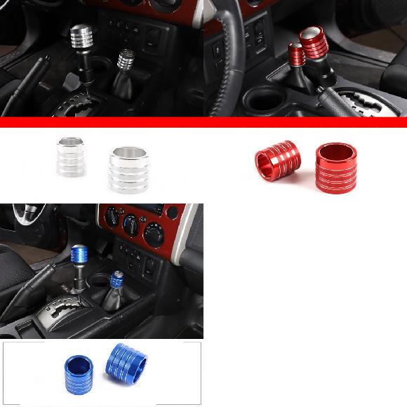 2ピース ギア シフト オート ギア ヘッド シフト ノブ カバー スリーブ 保護 適用: トヨタ FJ クルーザー 2007-2021 インテリア アクセサリー ギア カバー A〜ギア カバー C AL-PP-2666 ALの通販は