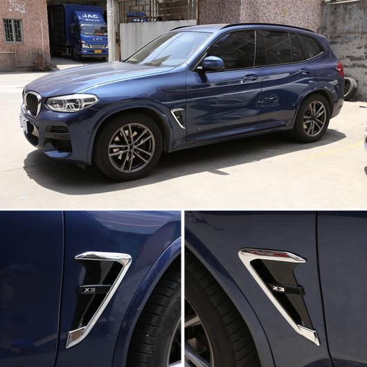 2ピース ABS フロント フェンダー サイド 通気口 カバー トリム-スタイリング 適用: BMW X3 G01 X4 G02 2018-2022 スタイル B X3 カーボン・スタイル B X4 カーボン AL-PP-2672 AL_4