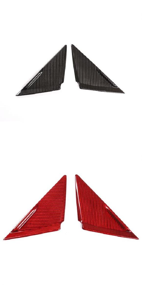 適用: 日産 GTR R35 2008-2016 リアル カーボンファイバー フロント ウインドウ トライアングル カバー トリム オート ウインドウ A ピラー カーボンファイバー・レッド AL-PP-2688 ALの通販は 30,375円