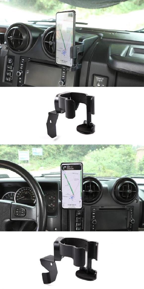 センター コンソール 電話 ブラケット モバイル 電話 ホルダー スタンド イン マグネットなし GPS マウント サポート 適用: ハマー/HUMMER H2 スタイル C 右・スタイル D 左 AL-PP-2820 AL