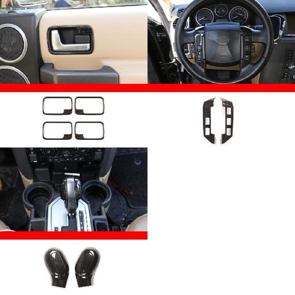 適用: ランド ローバー/ROVER ディスカバリー 3 2004-2009 ブラック 木目調 セントラル コントロール ダッシュボード ギア パネル インテリア フレーム 装飾 ステッカー 2〜11 AL-PP-2852 AL