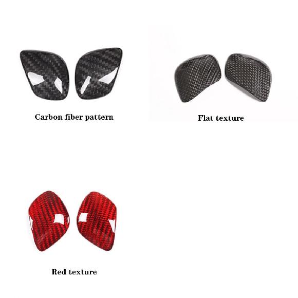 適用: フォルクスワーゲン/VOLKSWAGEN トゥアレグ 2011-2018 シフト ヘッド パッチ ギア レバー カバー リアル カーボンファイバー パターン〜レッド テクスチャ AL-PP-2995 AL