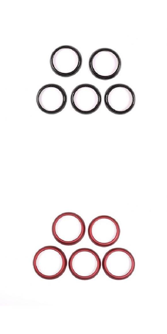 エアコン 通気口 装飾 リング 適用: メルセデス・ベンツ CLA GLA Aクラス A180 W176 C117 GLA200 AC 吹き出し口 トリム カバー カーボンファイバー・マット レッド AL-PP-3132 AL