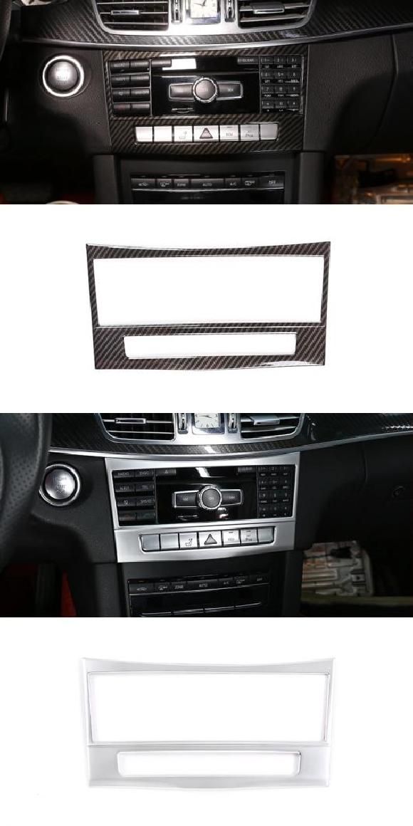 ABS プラスチック カーボンファイバー セントラル コントロール ボリューム CD ボタン フレーム パネル カバー ステッカー 適用: メルセデス・ベンツ Eクラス W212 A AL-PP-3158 ALの通販は 9,405円