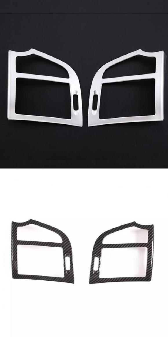 適用: メルセデス・ベンツ Sクラス W221 ダッシュボード サイド 通気口 パネル フレーム トリム 保護 カバー ABS カーボンファイバー アクセサリー シルバー・カーボン調 AL-PP-3172 ALの通販は内装