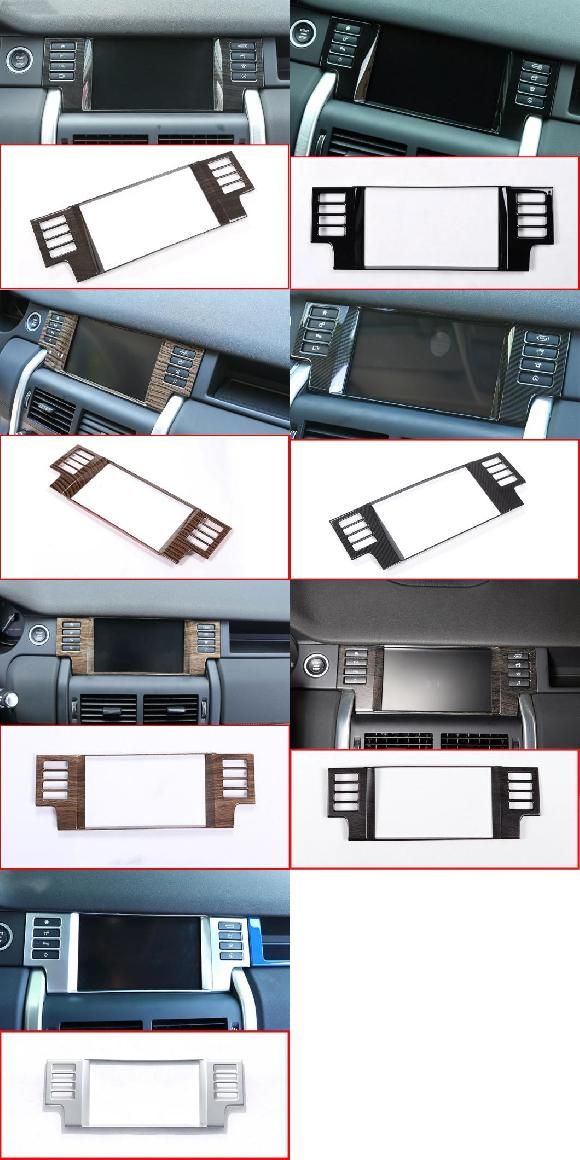 適用: ランド ローバー/ROVER ディスカバリー スポーツ 2015-2018 ABS クローム シルバー インテリア ナビゲーション ボックス フレーム カバー トリム 黒木目調〜シルバー AL-PP-3220 ALの通販は