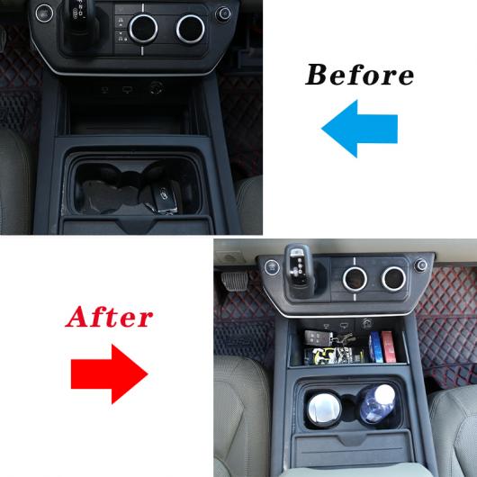 適用: ランド ローバー/ROVER ディフェンダー 110 2020-2021 アームレスト ボックス ストレージ セントラル コンソール ストレージ ボックス インテリア オーガナイザー ボックス オート ブラック AL-PP-3246 AL