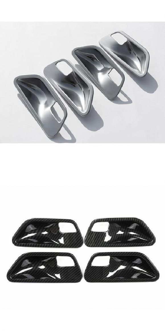 当てはめる: BMW 3 4続きもの F30 F31 F32 F35 2013-2019 炭素衣料繊維 室内装飾 部屋の入り口 手持ち部分 どんぶり鉢 ひな型 取りまかなう 刈り込み ステッカー 付属品 しろがね色・炭素調 AL-PP-3272 AL