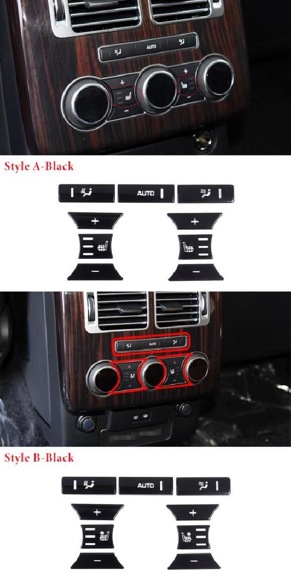 適用: ランド ローバー/ROVER レンジ ローバー/ROVER ヴォーグ 2013-2017 リア 列 AC エア コンディション スイッチ ボタン スパンコール カバー A ブラック・B ブラック AL-PP-3356 AL