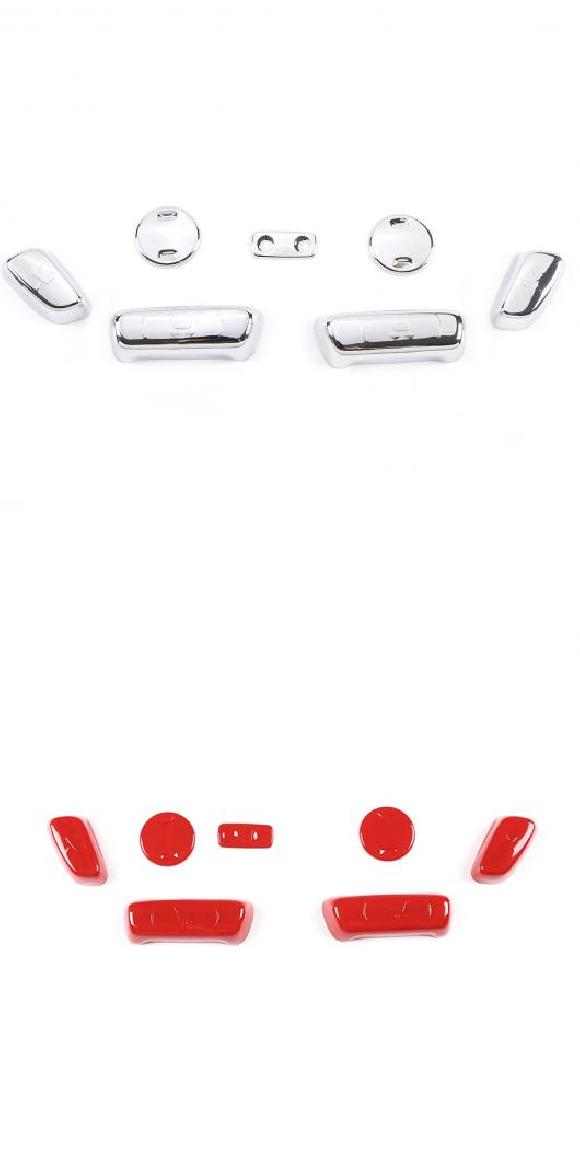 適用: トヨタ タンドラ 2014-20 ABS クローム インテリア シート アジャスター 調整 スイッチ ノブ ボタン コントロール カバー トリム ガーニッシュ 光沢 シルバー・レッド AL-PP-3400 AL 13,103円