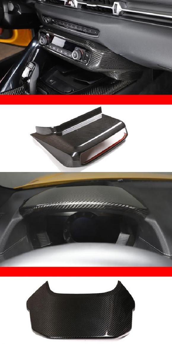 適用: トヨタ スープラ 2019-2021 リアル カーボンファイバー バックミラー ミラー カバー ステアリング ホイール ダッシュボード ギア パネル ステッカー タイプ002・タイプ005 AL-PP-3472 AL