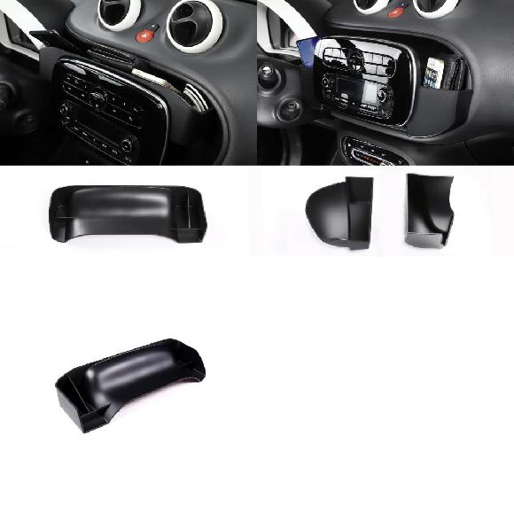 適用: スマート 453 フォーフォー フォーツー用 W453 2014-2021 ABS ブラック センター コンソール A LHD〜A RHD AL-PP-3492