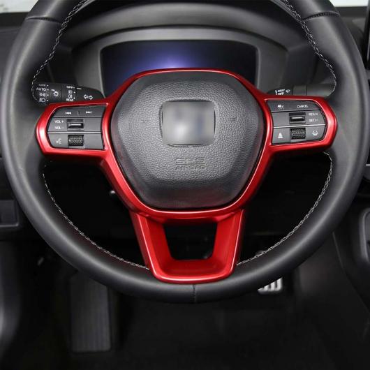 カーボンファイバー調 ステアリング ホイール 装飾 カバー トリム フレーム ステッカー 適用: ホンダ シビック 11世代 2022 オート インテリア A 2ピース・B 2ピース AL-PP-3512 AL_4
