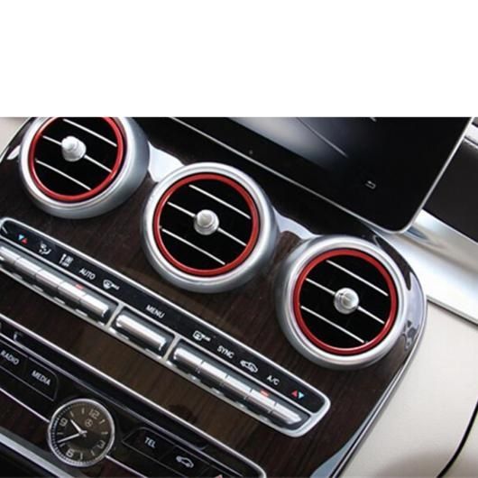 エアコン AC 吹き出し口 リング カバー トリム 7個 適用: メルセデス・ベンツ C クラス W205 2015-2021 C180 C200 レッド インテリア AL-PP-3978 AL_3