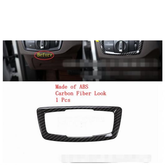 カーボン調 アクセサリー ヘッド ライト スイッチ/ギア シフト パネル/スピーカー ツイーター カバー トリム ABS 適用: BMW X2 F39 2018-2021 タイプC AL-PP-3991 AL_2
