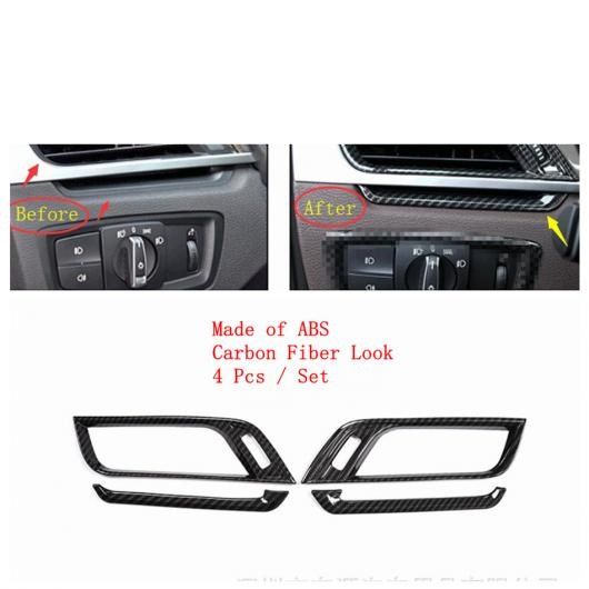 カーボン調 アクセサリー ヘッド ライト スイッチ/ギア シフト パネル/スピーカー ツイーター カバー トリム ABS 適用: BMW X2 F39 2018-2021 タイプC AL-PP-3991 AL_3