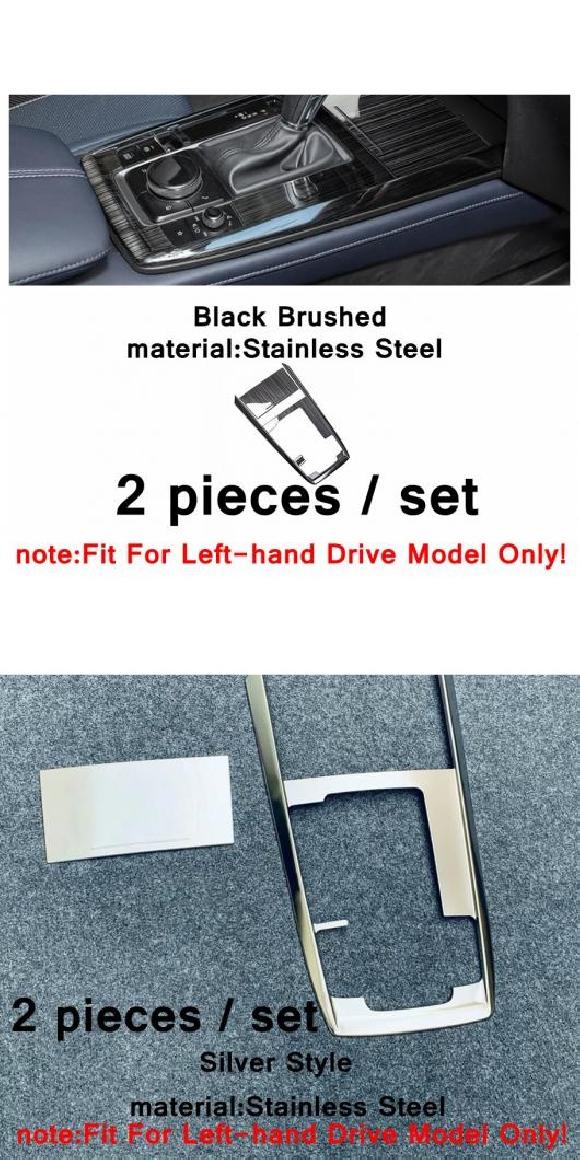 カーボンファイバー/ステンレス セントラル ギア ボックス コントロール パネル デカール カバー トリム 適用: マツダ CX-30 CX30 2020 2021 インテリア アクセサリー タイプ4・タイプ6 AL-PP-4059 AL