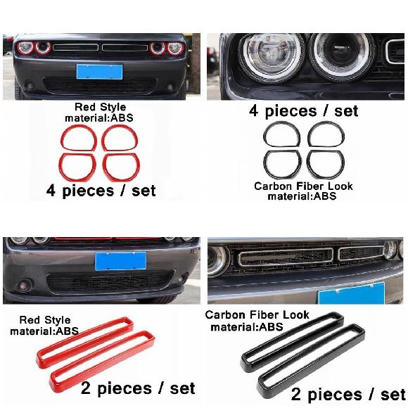 バックミラー ミラー/リア ウインドウ シャッター/ヘッドライト/フォグランプ カバー トリム 適用: ダッジ/DODGE チャレンジャー 2015-2021 エクステリア アクセサリー タイプ2〜タイプ12 AL-PP-4106 AL