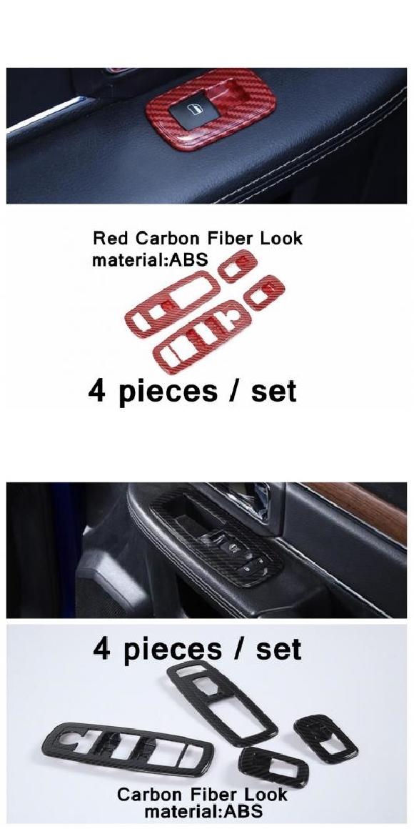 セントラル アームレスト ボックス スイッチ/ドア ボウル/ヘッドライト ボタン カバー トリム ABS 適用: ダッジ チャージャー 2015-2021 カーボンファイバー アクセサリー タイプ1・タイプ2 AL-PP-4114 AL 13,118円