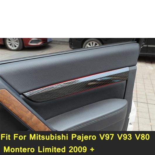 インナー ドア アームレスト ハンドル カバー トリム 4ピース 適用: 三菱 パジェロ V97 V93 V80 モンテロ リミテッド 2009-2021 インテリア パーツ AL-PP-4131 AL