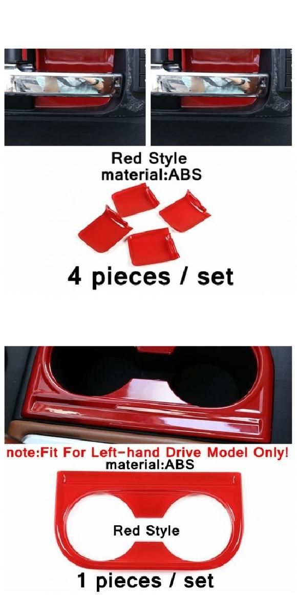 フロント ウォーター ボトル カップホルダー/センター コントロール ギア シフト パネル/ドア ハンドル キャッチ カバー トリム レッド 適用: トヨタ タンドラ 2014-2021 タイプI・タイプK AL-PP-4145 ALの通販は