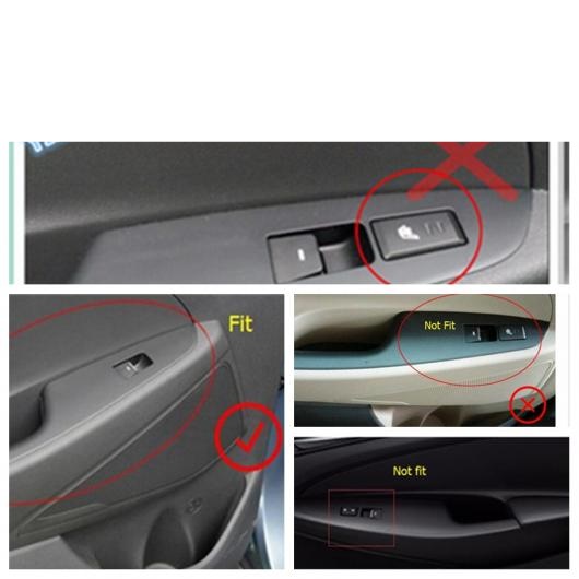 アームレスト ウインドウ ガラス リフター スイッチ パネル カバー トリム ステッカー 4ピース 適用: ヒュンダイ/現代/HYUNDAI ツーソン 2016-2020 ABS カーボンファイバー AL-PP-4178 AL_2