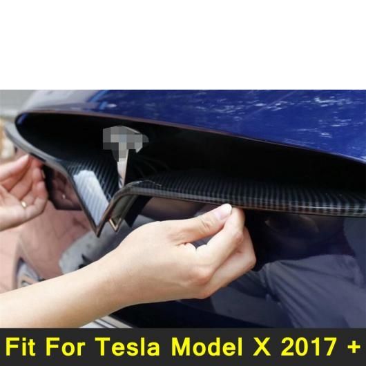カーボンファイバー フロント センター グリル グリル カバー トリム 1ピース 適用: テスラ/TESLA モデル X 2017-2020 ABS エクステリア アクセサリー AL-PP-4310 AL