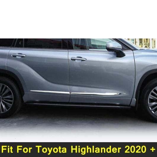 サイド ドア モールディング ボディ ストリップ キット カバー トリム 4ピース 適用: トヨタ ハイランダー 2020-2022 ABS アクセサリー AL-PP-4357 AL