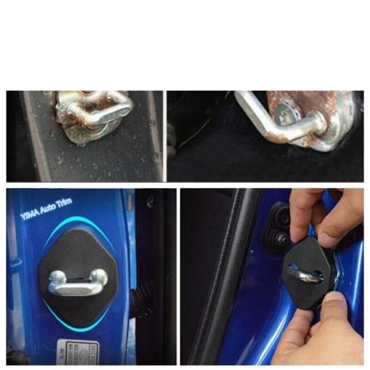 インナー ドア ロック バックル プロテクター カバー トリム 4ピース 適用: ホンダ CRV CR-V 2017-2020 プラスチック インテリア キット AL-PP-4416 AL_1