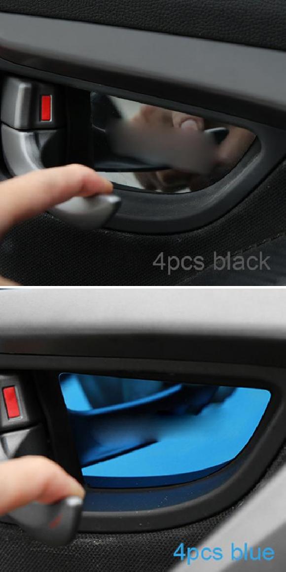 4ピース 適用: ヒュンダイ/現代/HYUNDAI エラントラ 2014-2015 インナー ドア ボウル 装飾 ブラック・ブルー AL-PP-4604 AL