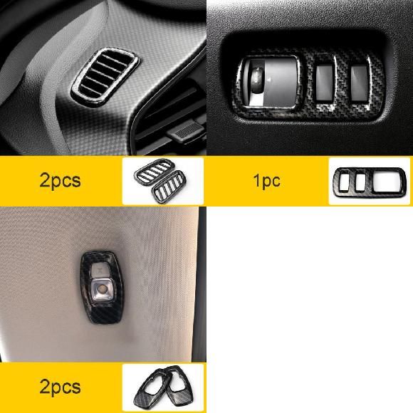 AL カーボンファイバー パターン 適用: ルノー/RENAULT カジャー 2017-2019 インテリア キット 通気口 ハンドル ギア パネル 装飾 タイプ1〜タイプ4 AL-PP-4634の通販は 13,020円