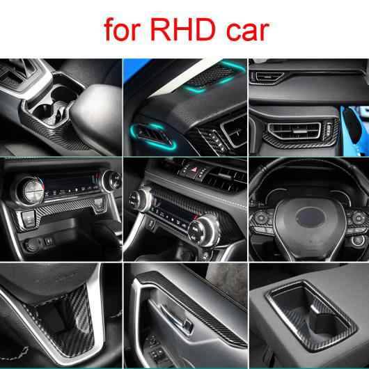 AL カーボンファイバー パターン 適用: トヨタ RAV4 2020-2021 右ハンドル 右ハンドル用 インテリア ギア パネル 通気口 タイプ5・タイプ16 AL-PP-4761の通販は