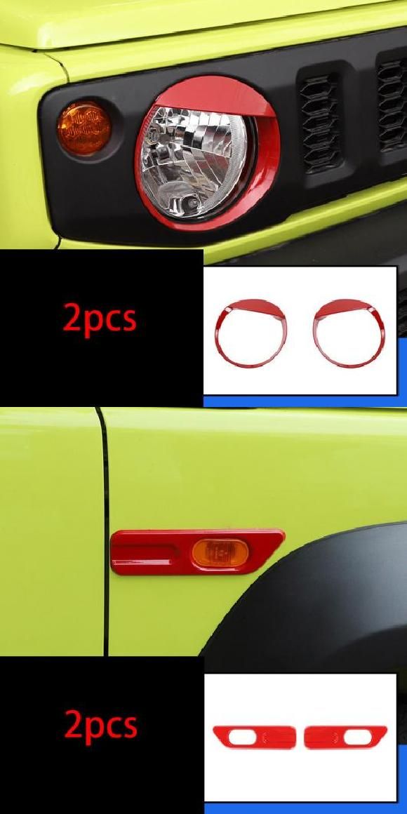 AL レッド 適用: スズキ ジムニー 2019-2020 JB64-JB74 ライト ヘッドランプ レッド エクステリア 装飾 タイプ2・タイプ11 AL-PP-4884 62,350円