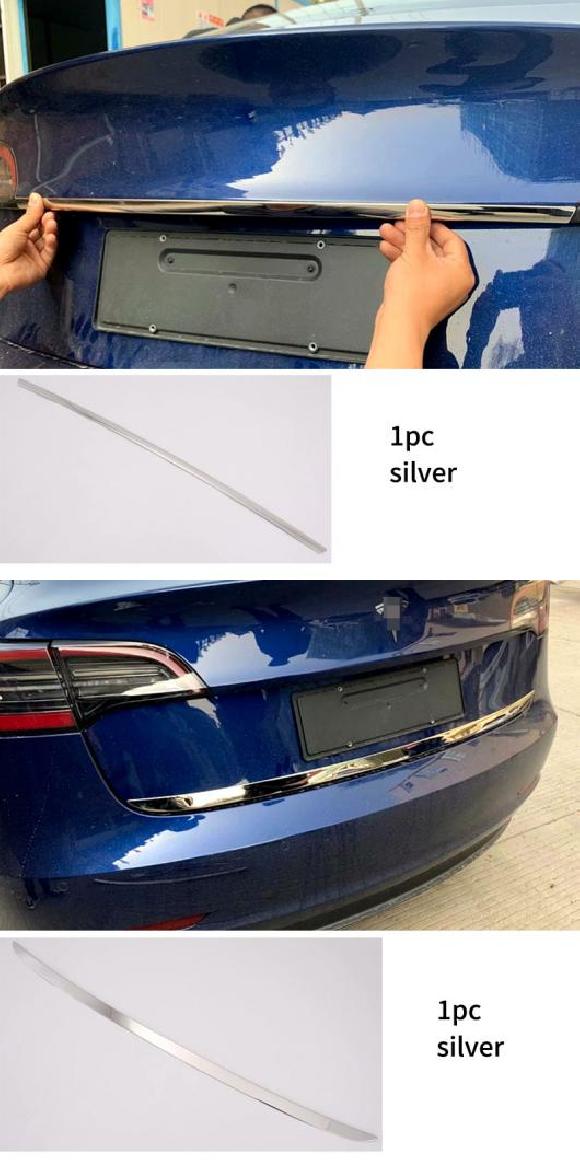 AL 4ピース 適用: テスラ/TESLA モデル 3 ボディ モールディング ドア エッジ テールゲート トリム ストリップ タイプ3・タイプ4 AL-PP-5036