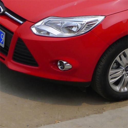 AL 2ピース ABS 適用: フォード/FORD フォーカス 2012 年 フロント フォグランプ シェード フォグ ランプ 装飾 フレーム メッキ ステッカー AL-PP-5107