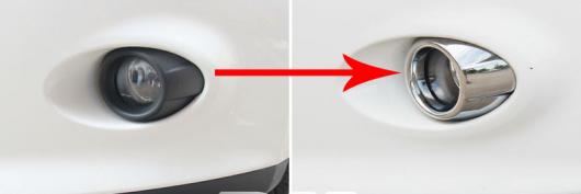 AL 2ピース ABS 適用: フォード/FORD フォーカス 2012 年 フロント フォグランプ シェード フォグ ランプ 装飾 フレーム メッキ ステッカー AL-PP-5107_1