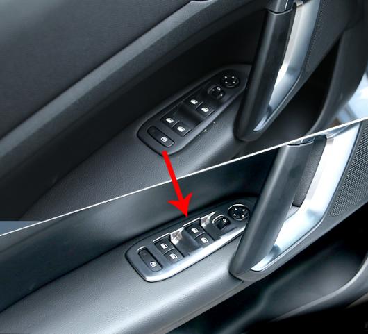 4ピース 適用: プジョー/PEUGEOT 308S 2015-2016 リフト スイッチ 装飾 ストリップ カバー フレーム ウインドウ ガラス スイッチ ステッカー AL-PP-5313 AL