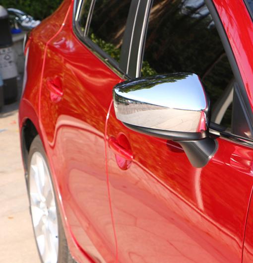 AL 2ピース 適用: MAZDA3 アクセラ 2017 カーボン ファイバー バックミラー ミラー カバー リバース ミラー 装飾 カバー ステッカー タイプ4 AL-PP-5393_3