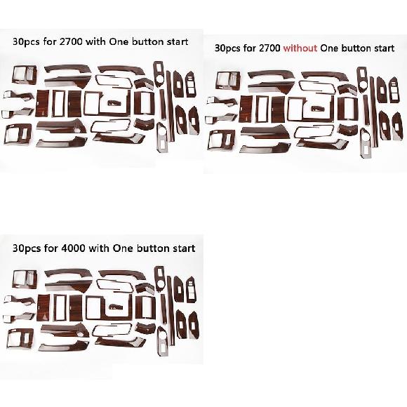 AL 30ピース ABS 適用: トヨタ プラド ミドル EAST エディション 2700 4000 マホガニー調 装飾 ステッカー タイプ1〜タイプ3 AL-PP-5512の通販は