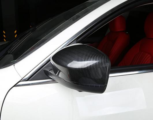 AL 2ピース 適用: マセラティ/MASERATI レバンテ カーボン ファイバー パターン バックミラー ミラー シェル 装飾 カバー ステッカー AL-の通販は