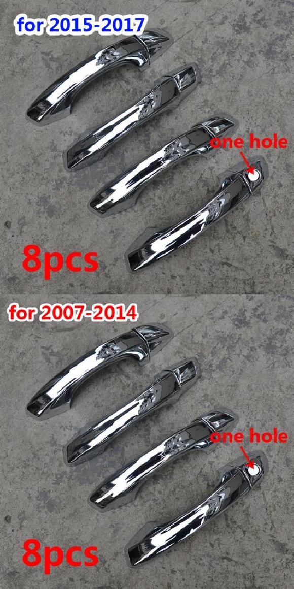 AL 4ピース ABS 適用: シュコダ オクタヴィア 2007-2014 2015-2017 ドア ハンドル ステッカー ボウル 2015 2017・2007 2014 AL-PP-5863