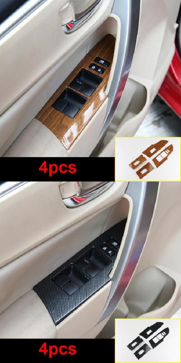 AL 4ピース 適用: トヨタ カローラ 2014-2018 ウインドウ ボタン リフティング 装飾 フレーム タイプ1・タイプ2 AL-PP-6159の通販は