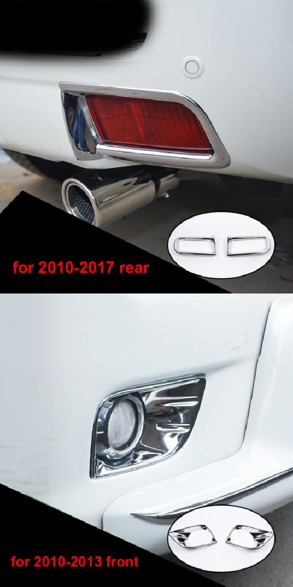AL 2ピース 適用: トヨタ プラド 2010-2013 2014-2017 フロント リア フォグランプ 装飾 フレーム 2010 2017・2010 2013 AL-PP-6199の通販は