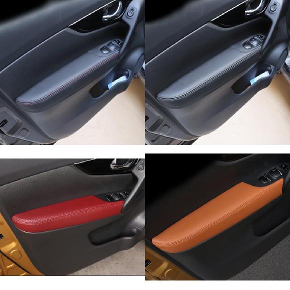 AL 4ピース PU 適用: 日産 キャシュカイ 2016-2018 ドア グローブ 装飾 カバー ブラック〜ブラウン AL-PP-6205の通販は