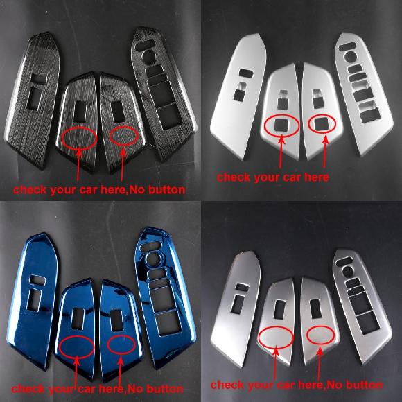 AL 4ピース 適用: ホンダ CRV 2017-2018 ガラス リフティング スイッチ パネル 装飾 フレーム ブラック〜ブルー AL-PP-6283の通販は