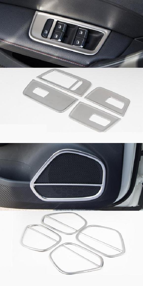 4ピース シルバー 適用: MG MG6 2018 ガラス リフティング スイッチ パネル インナー ドア フレーム ドア ホーン 装飾 フレーム タイプ1・タイプ3 AL-PP-6375 ALの通販は