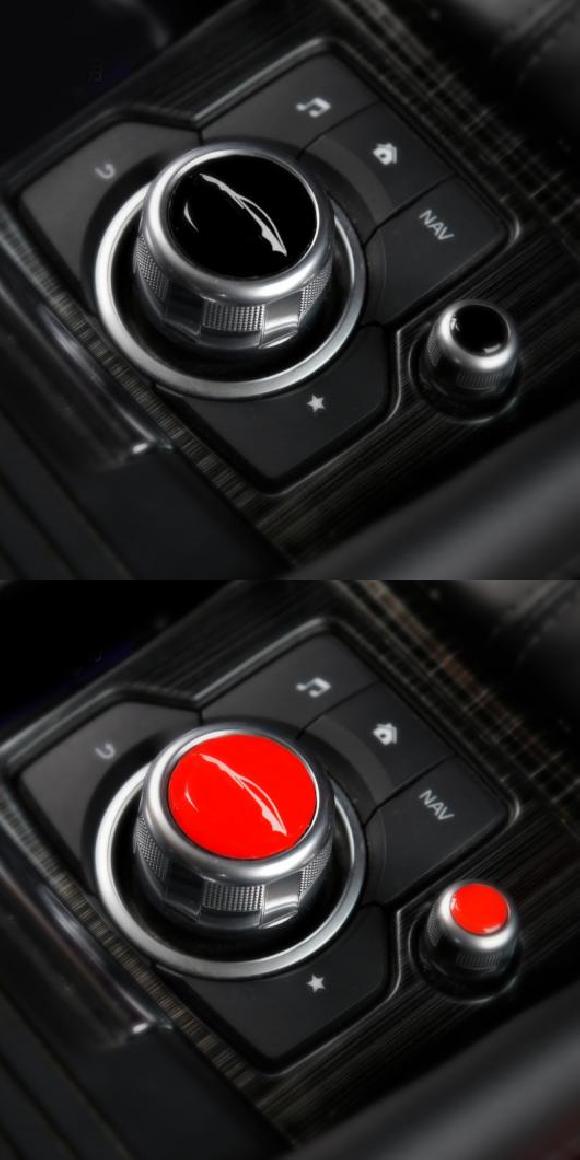 1ピース 適用: マツダ CX-3 2018 ノブ カバー 装飾 ステッカー ブラック・レッド AL-PP-6401 AL