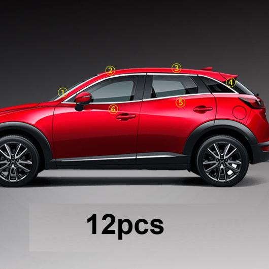 AL 12ピース 適用: マツダ CX-3 2018 ウインドウ トリム ステンレス スチール 装飾 AL-PP-6421の通販は
